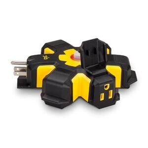 5 Outlet Power Strip 360 Electric Hub 360697 Indoor Outdoor Black 120V 15A 1800W